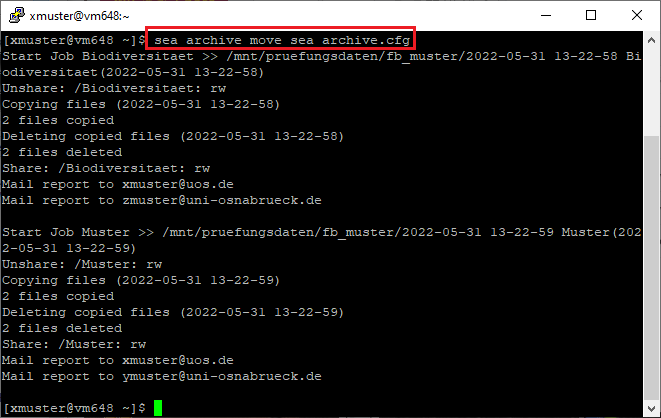 Prüfungsdatenarchivierung - Handout für die  IT-Administration