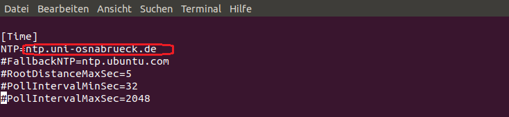 ubuntu - Zeitserver nutzen2