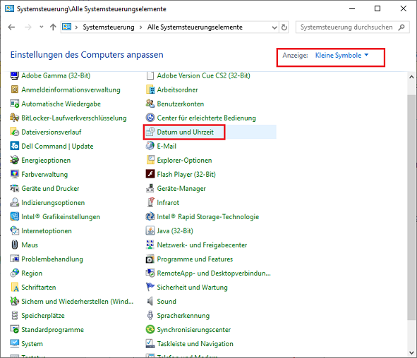 Windows- Zeitserver nutzen