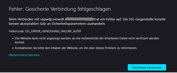 Zertifikatsimport für sichere Browserkommunikation (Bsp: Autorisierter Zugriff auf die SAP WebGUI)