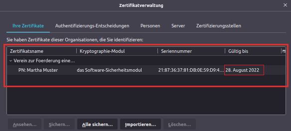 Zertifikatsimport für sichere Browserkommunikation (Bsp: Autorisierter Zugriff auf die SAP WebGUI)