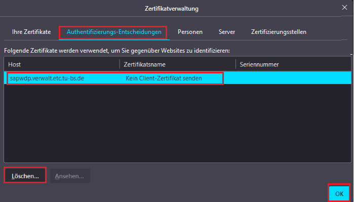 Zertifikatsimport für sichere Browserkommunikation (Bsp: Autorisierter Zugriff auf die SAP WebGUI)