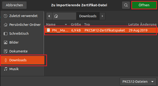 Zertifikatsimport für sichere Browserkommunikation (Bsp: Autorisierter Zugriff auf die SAP WebGUI)
