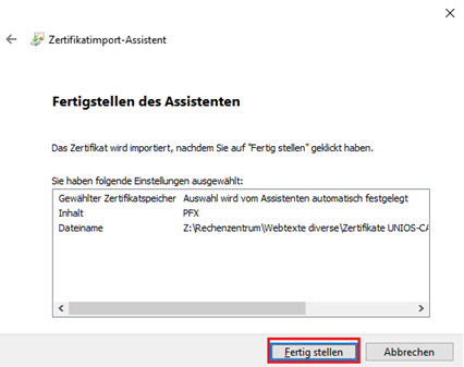 Zertifikatsimport für sichere Browserkommunikation (Bsp: Autorisierter Zugriff auf die SAP WebGUI)