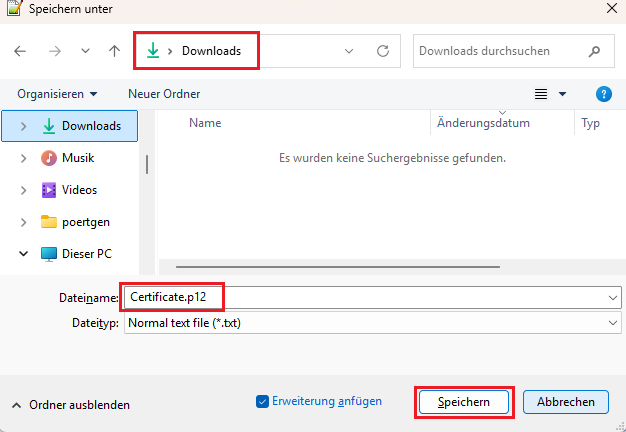 E-Mail (S/MIME)-Zertifikat beantragen