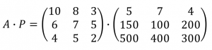 Matrix A*P